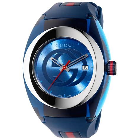 blue gucci sport watch|Gucci sport watches for men.